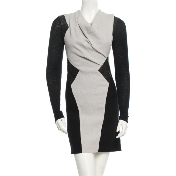 helmut lang black and white dress Helmut Lang Angela Dress in Black